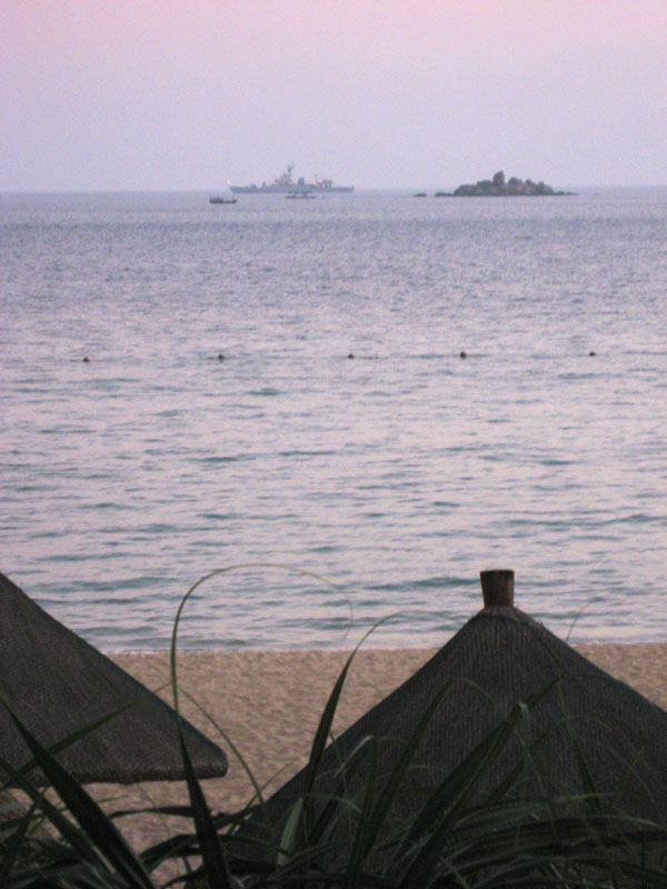 the boat and the rock