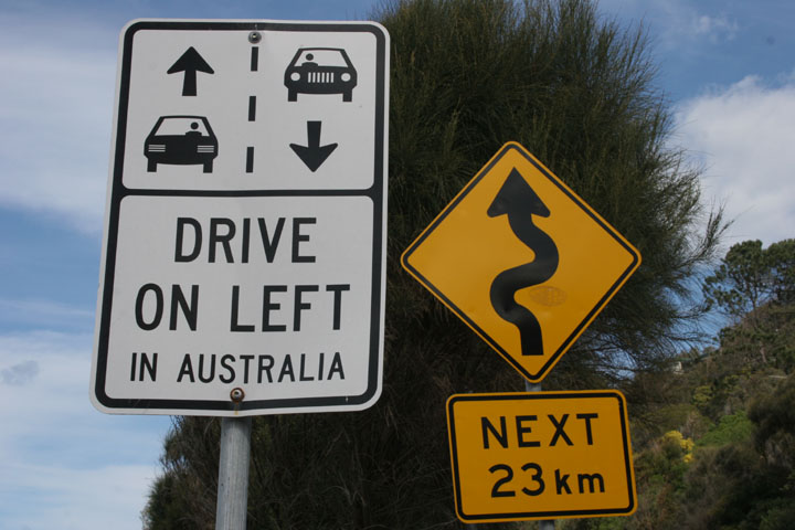 Australian Road sign - Drive on Left