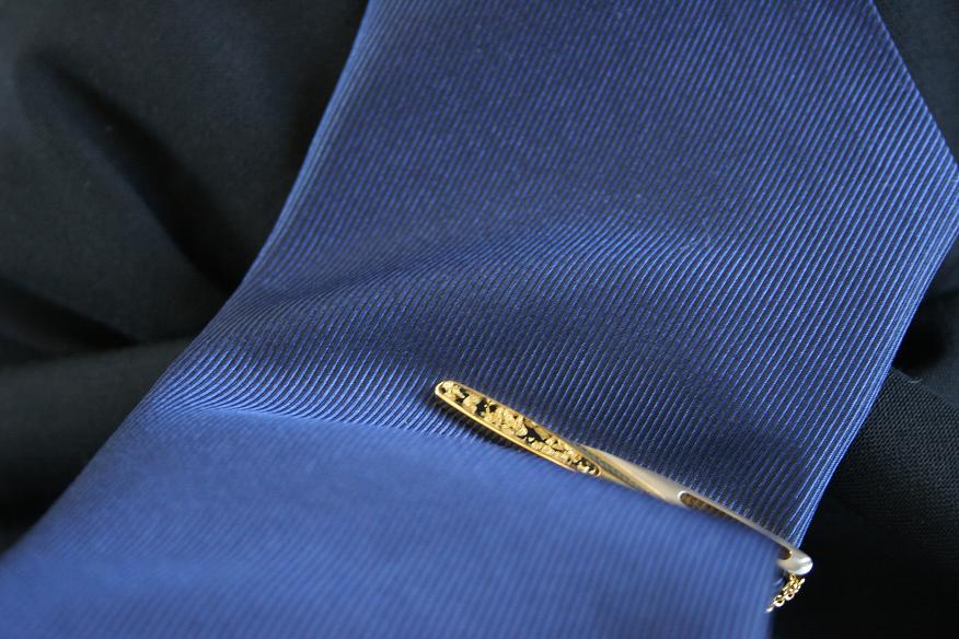 necktie as seen from the wearer's perspective